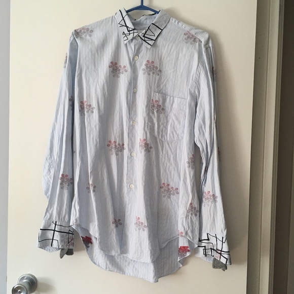Comme Des Garcons Embroidered Cotton Shirt M - Picture 1 of 6